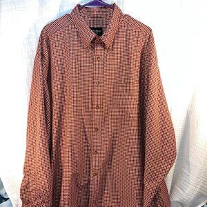 EDDIE BAUER Men's Shirt Size 2XL - Long Sleeve - Red Plaid - Excellent Condition